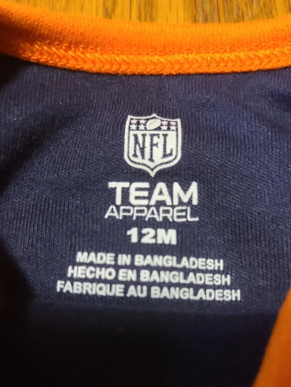 Chicago Bears Navy And Orange Infant Bodysuit - 12 Months